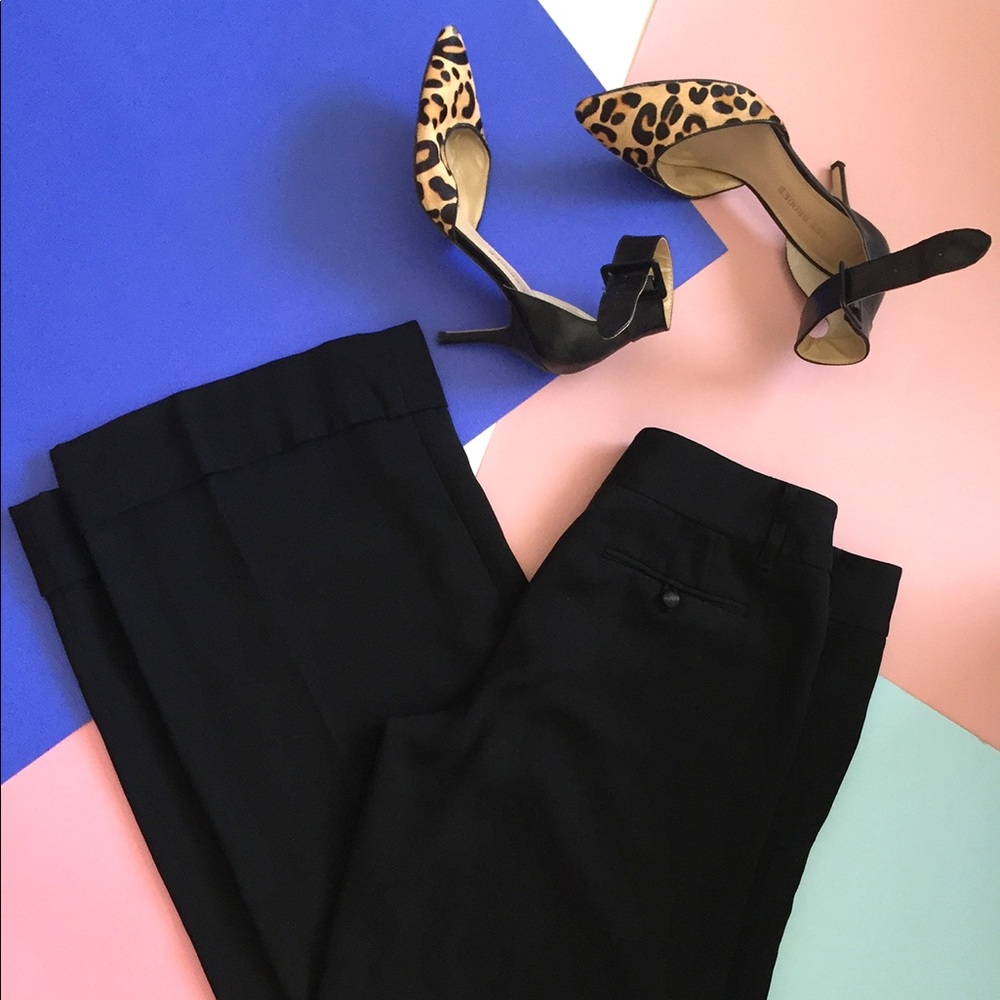 Ann Taylor Wide Leg Cuffed Dress Pants
